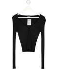 SUPERDOWN Black Sierra Rib Knit Top UK S
