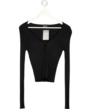 SUPERDOWN Black Sierra Rib Knit Top UK S