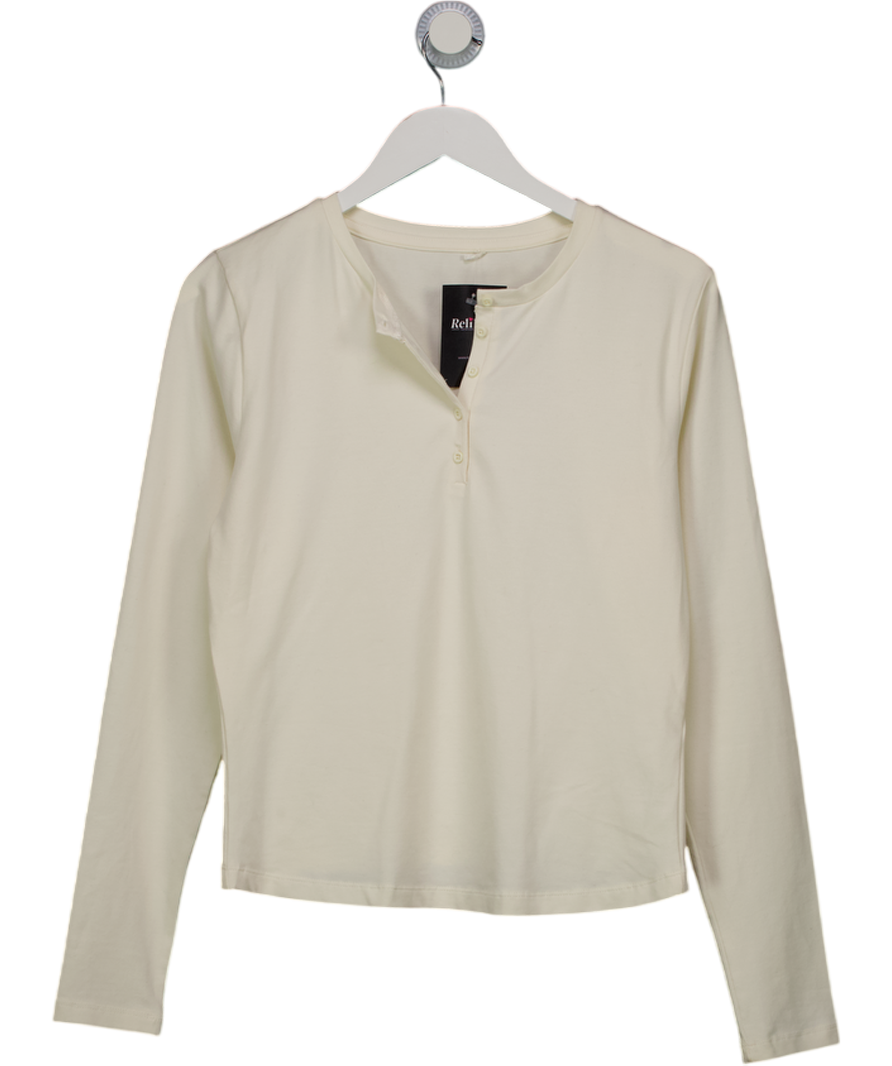 TALA Cream 365 Core Cotton Henley Top UK XL