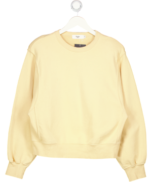 THE FRANKIE SHOP Butter Yellow Shoulder-pad Sweatshirt UK S
