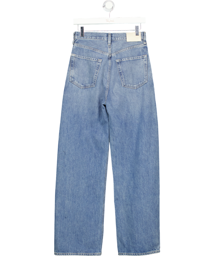 Citizens of Humanity Blue Two-tone Tuxedo  Ayla Baggy Mid-rise Wide-leg Jeans W24