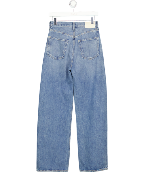 Citizens of Humanity Blue Two-tone Tuxedo  Ayla Baggy Mid-rise Wide-leg Jeans W24