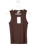 & Other Stories Brown Ribbed Tank Top UK XS
