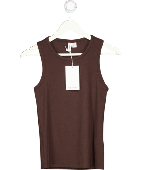 & Other Stories Brown Ribbed Tank Top UK XS