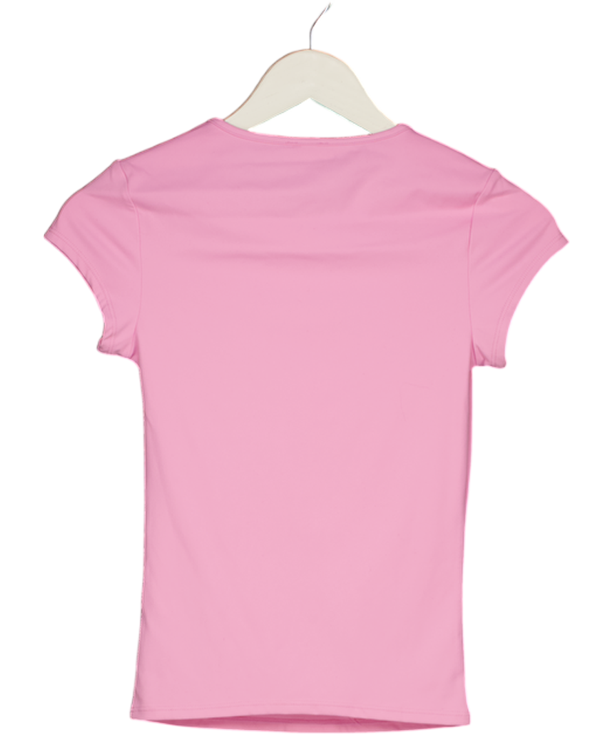GARAGE Pink Sleek Crewneck T-shirt UK S