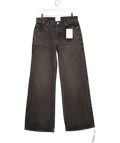 REFORMATION Black Wash Cary High Rise Slouchy Wide-leg Jeans W27