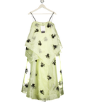 ARRANGE Organza Floral Embellished Trapeze Maxi Dress In Yellow UK 8