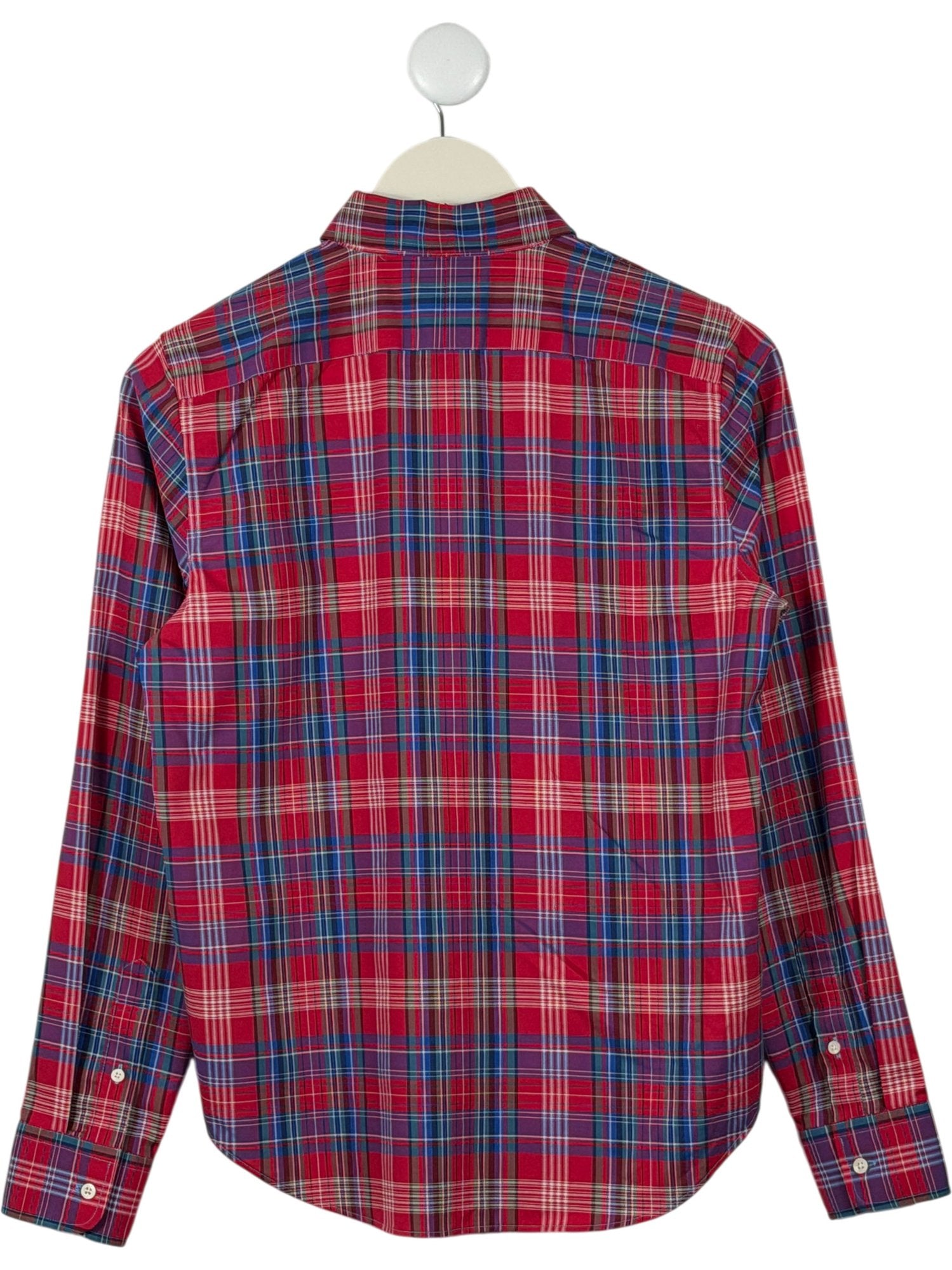 LAUREN RALPH LAUREN Red Plaid Non-Iron Shirt UK XS