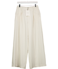 LOUNGE Off White Wide-leg Pleat Detail Trousers UK 10