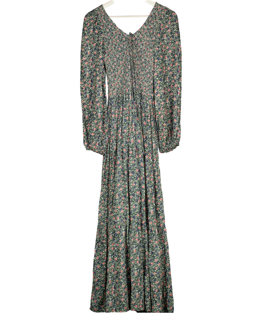 Apiece Apart Green Olivias Smocked Maxi Dress UK 8
