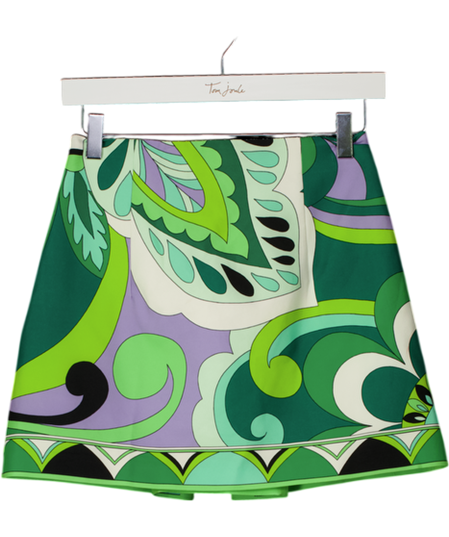 ZARA Multicoloured High Waist Printed Mini Skirt UK XS