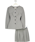 M&S Grey Hourglass Cinched Waist Jacket And Mini Skirt Set UK 6
