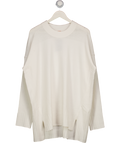 FREE PEOPLE White Superfsoft Oversize Phoebe Jumper UK M