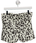 River Island White Denim Spot Print Bandeau Top UK 10