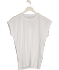 REISS Tereza Cotton-jersey Crew Neck T-shirt In White UK M