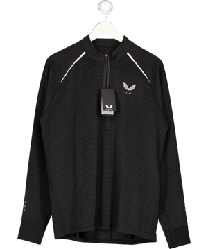 CASTORE Black Lightweight 1/2 Zip Long Sleeve Top UK L