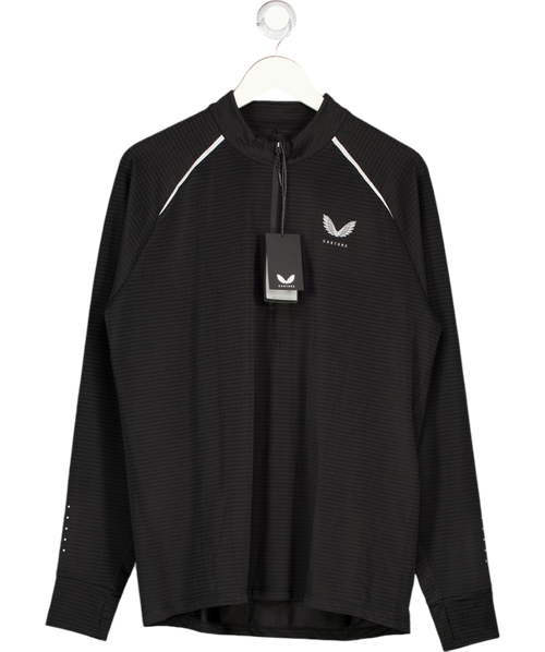 CASTORE Black Lightweight 1/2 Zip Long Sleeve Top UK L