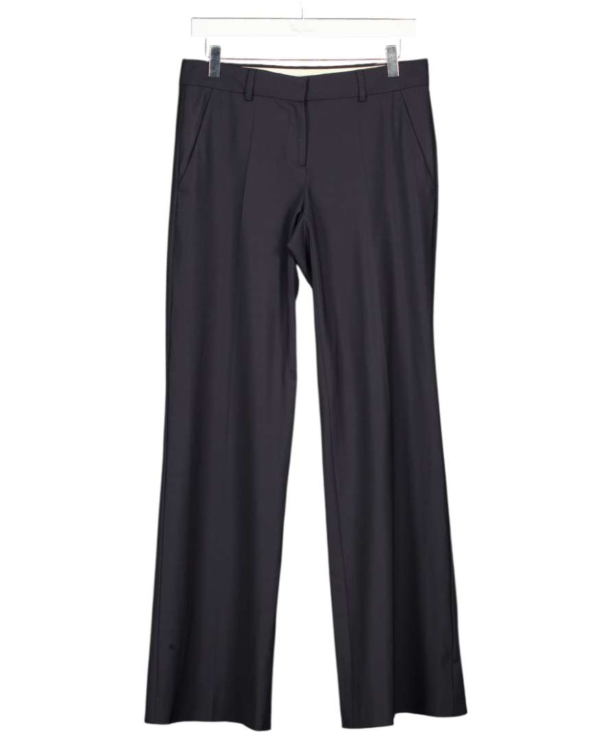 Theory Black Wide Leg Pull On Trousers UK 4