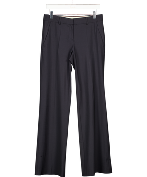 THEORY Black Wide Leg Pull On Trousers UK 8