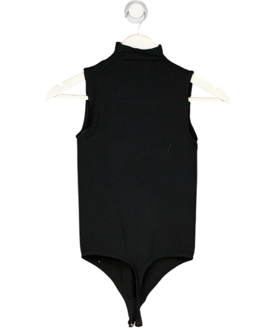 Wolford Black Stretch Modal-blend Turtleneck Thong Bodysuit UK XS