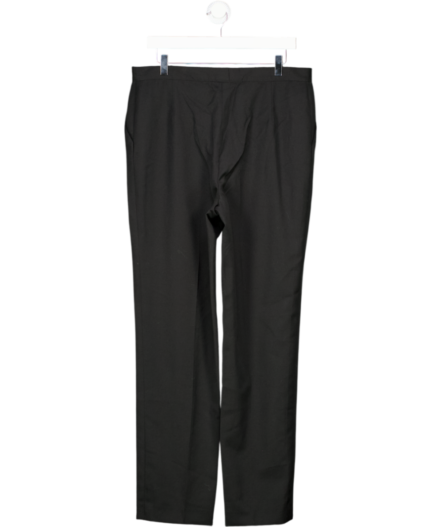 Krizia Black Tailored Wool Wide Leg Trousers UK 14