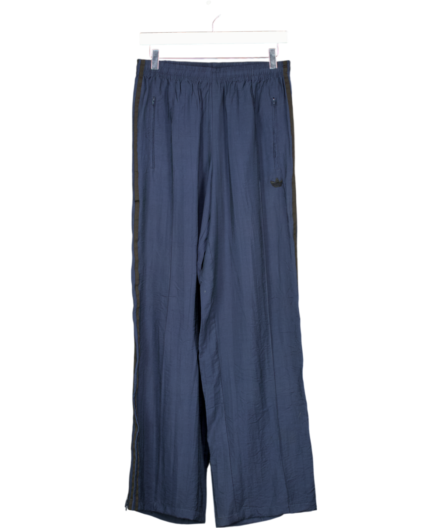 adidas Blue Wide Leg Lightweight Track Pants UK S