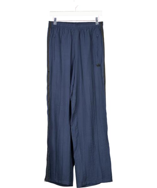 adidas Blue Wide Leg Lightweight Track Pants UK S