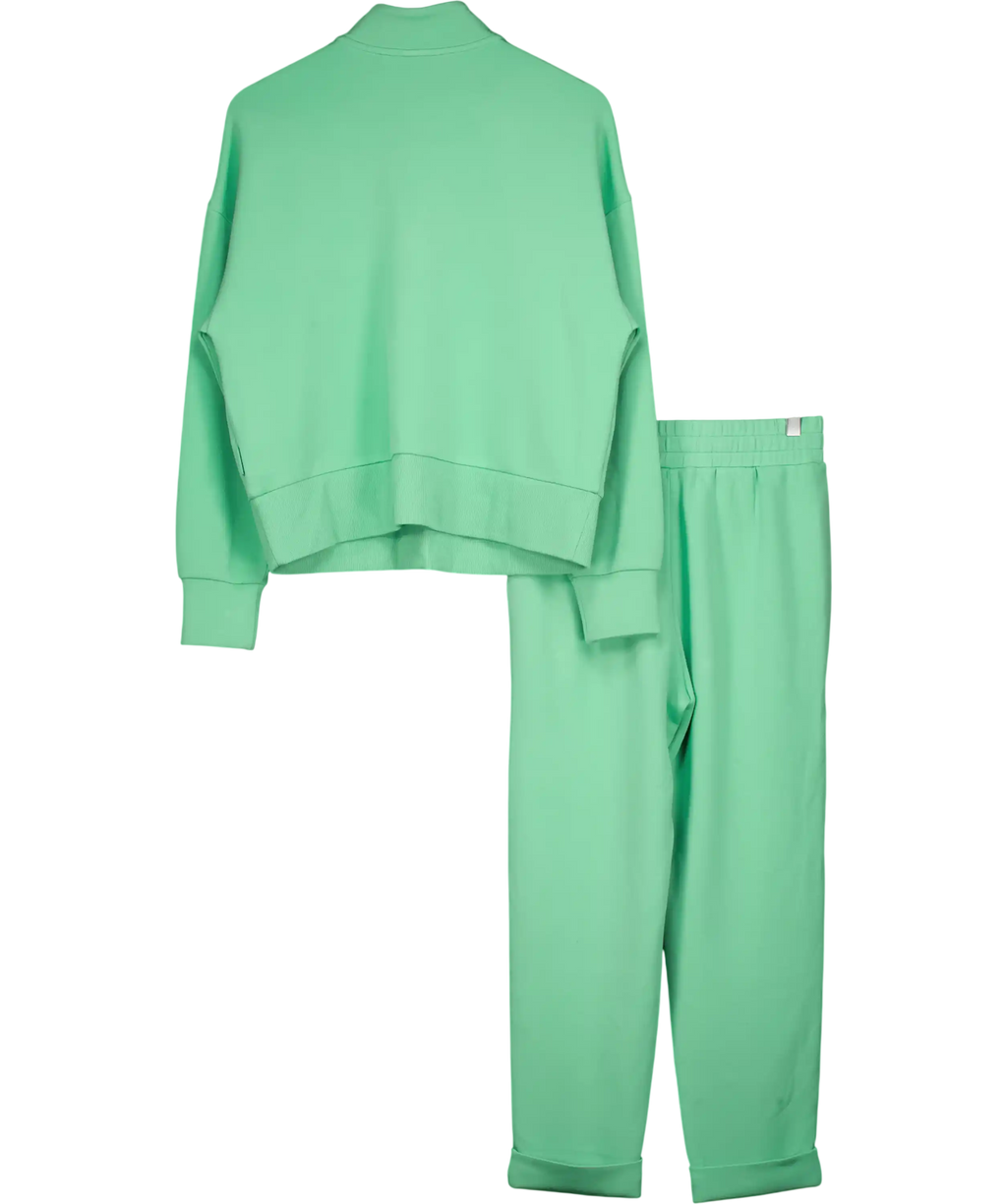 VARLEY 2-piece Doublesoft Bright Green Zip Neck Sweatshirt (uk S) & Cuffed Jogger (uk Xs) Set UK XS/S