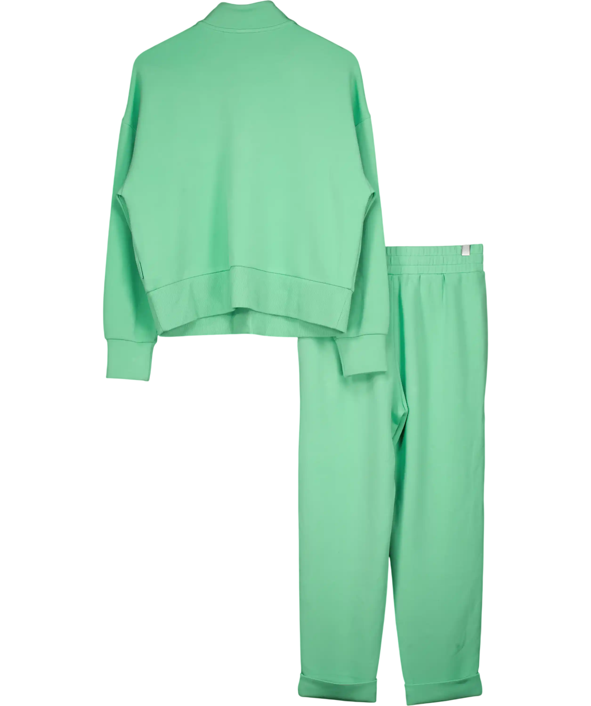 VARLEY 2-piece Doublesoft Bright Green Zip Neck Sweatshirt (uk S) & Cuffed Jogger (uk Xs) Set UK XS/S
