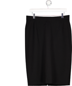 VALENTINO Black Wool Lined Pencil Skirt UK 14