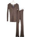 H&M Metallic Rib-knit Hoodie (s) And Trousers Set UK M