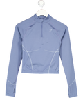 GYMSHARK Blue Long Sleeve Zip Top UK S