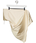 ZARA Cream Asymmetrical Satin Effect Top UK S