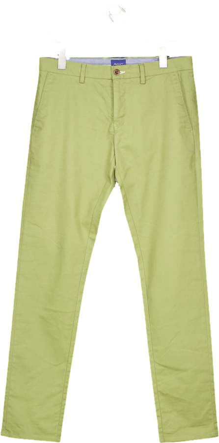 GANT Green Straight Leg Trousers W30