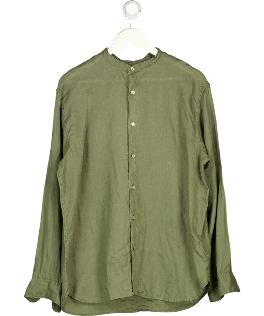 Uniqlo Green 100% Premium Linen Shirt UK M