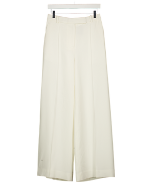 REISS Sierra Crepe Wide-leg Tailored Trousers In White UK 8