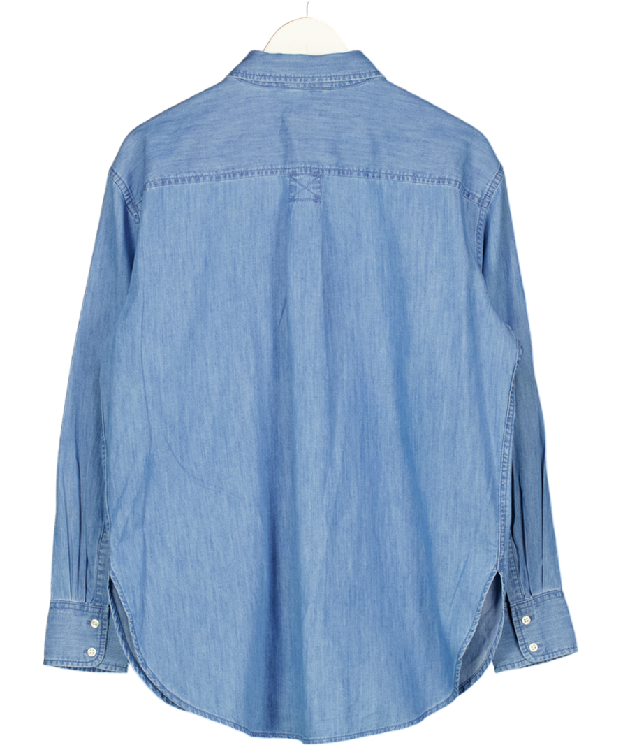 TALBOTS Blue Denim Everyday Relaxed Shirt UK M