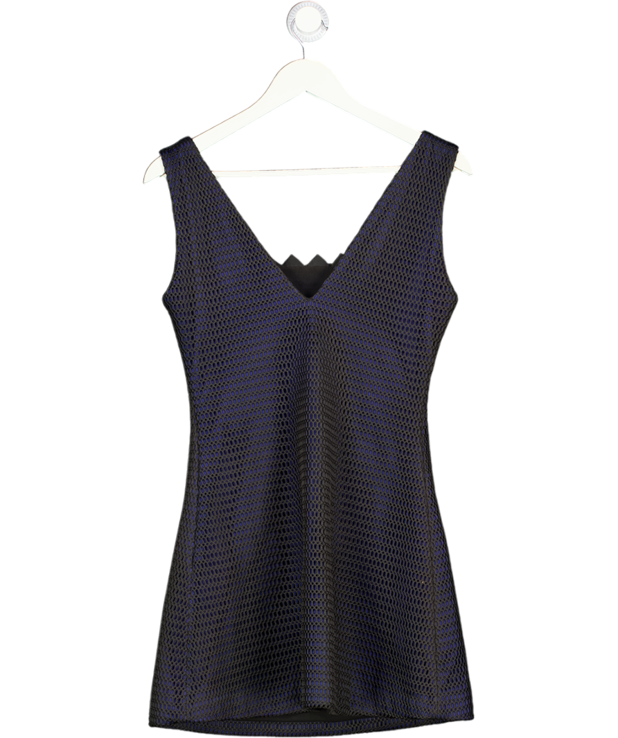 SELF PORTRAIT Blue Black Cut-out Mini Dress UK 10