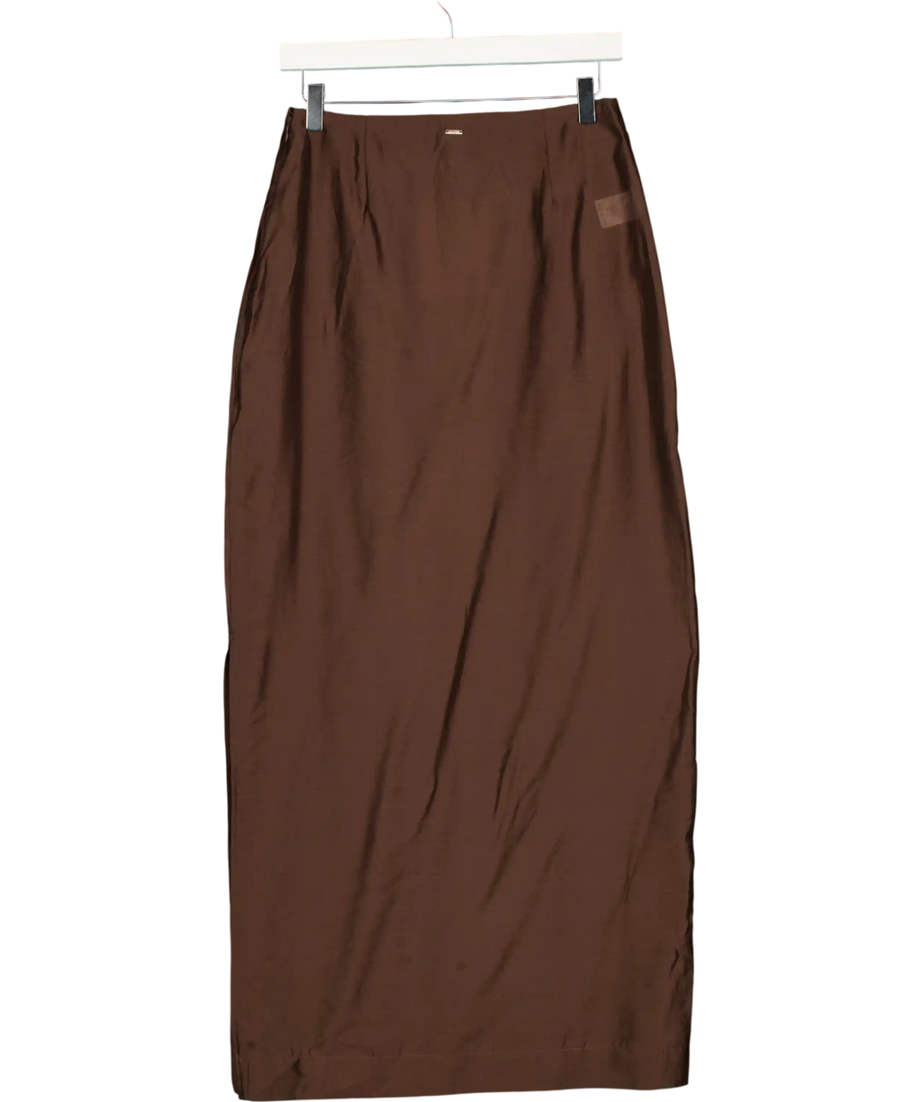 Lounge Underwear Chocolate Brown Sheer Maxi Skirt UK 8