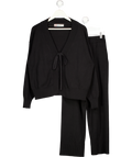 FREE PEOPLE Beach 2-piece Knitted Black Solar Sweater Lounge UK M