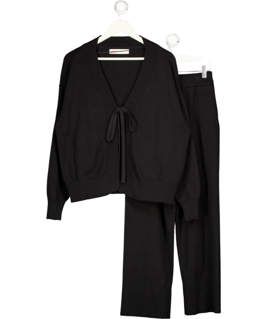 FREE PEOPLE Beach 2-piece Knitted Black Solar Sweater Lounge UK M