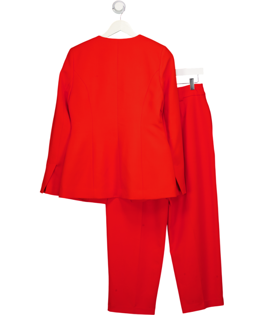RIVER ISLAND 2-piece Red Long Sleeve Round Neck Blazer & Trouser Suit UK 10