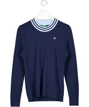 ADIDAS Blue Originals Cashmere Knit Sweater UK M