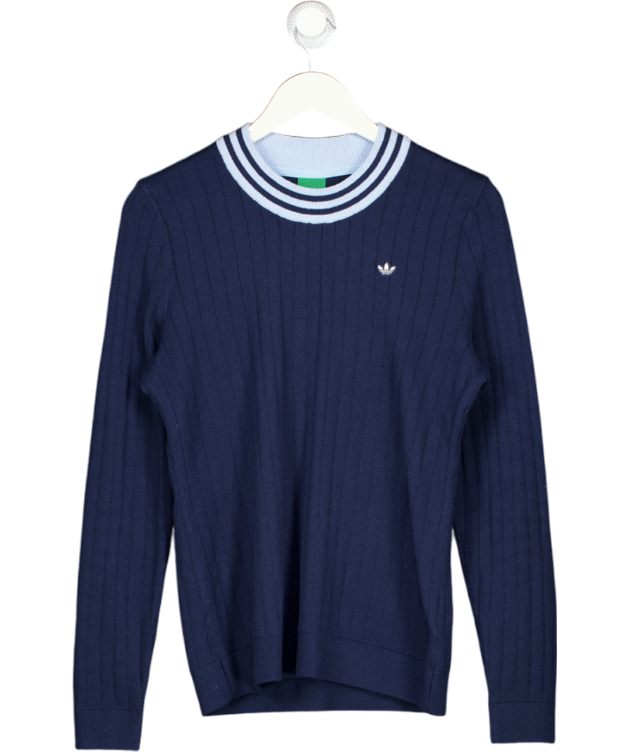 ADIDAS Blue Originals Cashmere Knit Sweater UK M