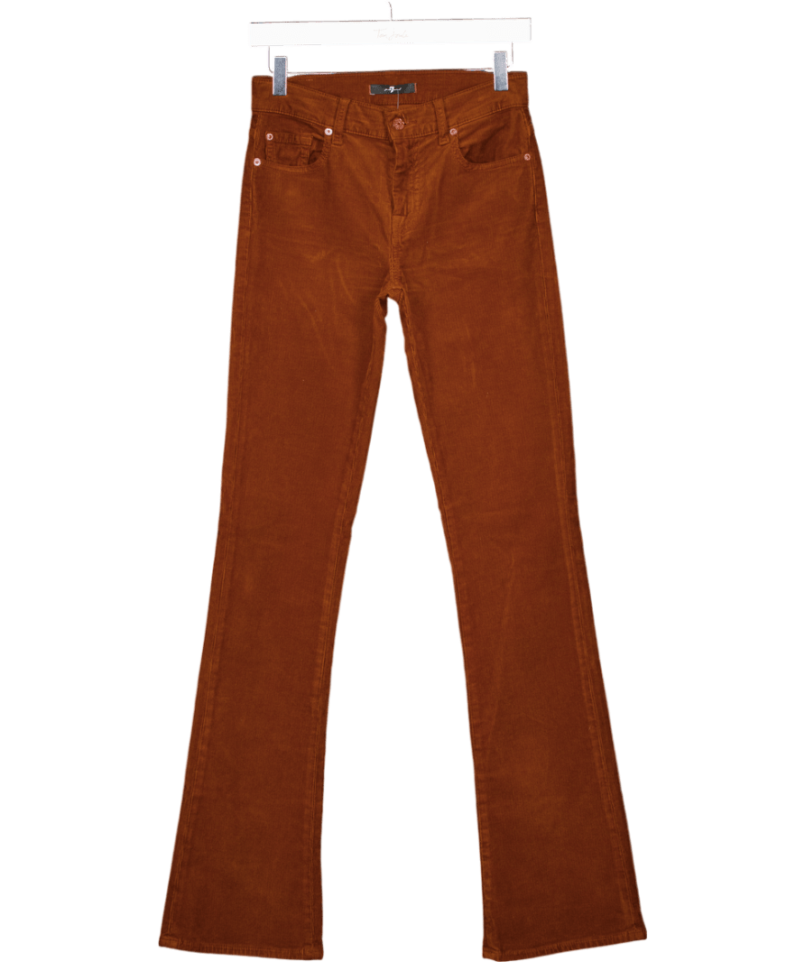 7 For All Mankind Brown Bootcut Corduroy Cinnamon Jeans W25 - Reliked