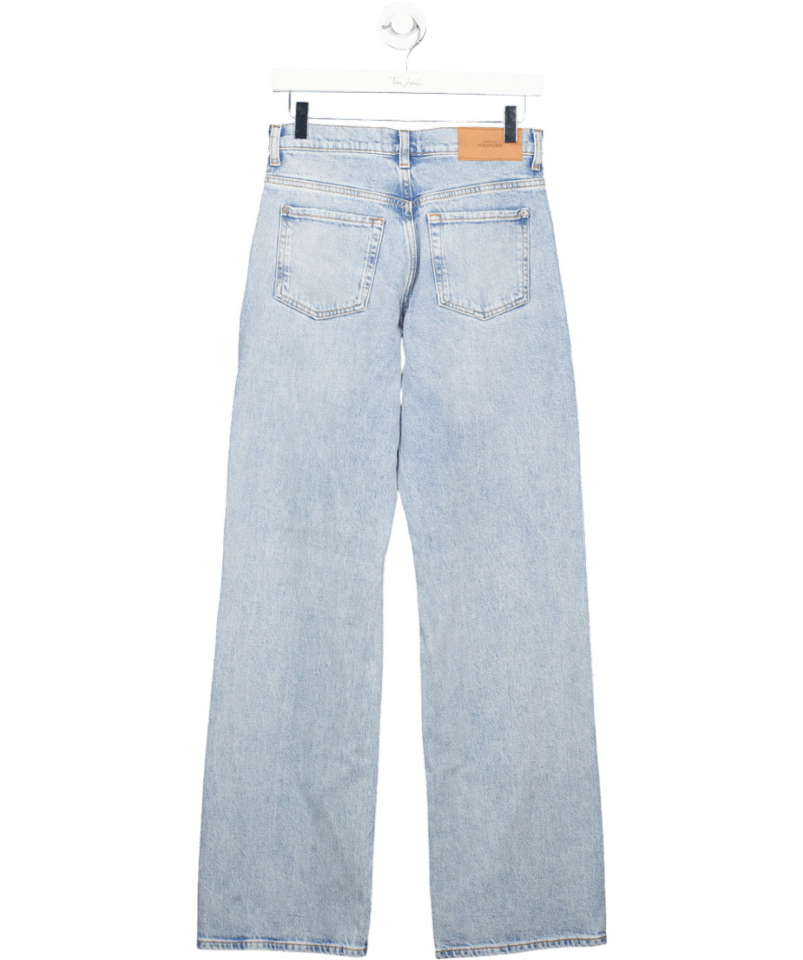 7 For All Mankind Light Blue Tess High Waist Wide Leg Jeans Woman W25 - Reliked
