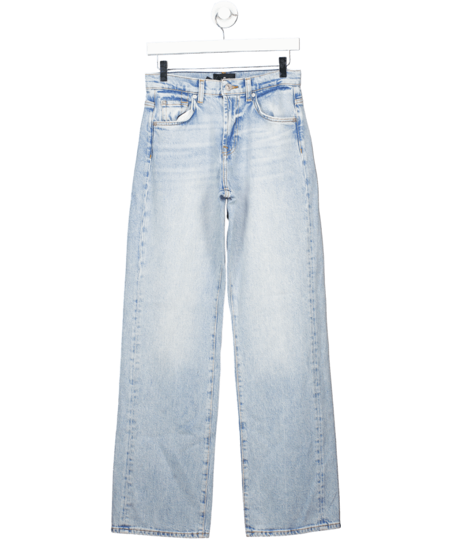 7 For All Mankind Light Blue Tess High Waist Wide Leg Jeans Woman W25 - Reliked