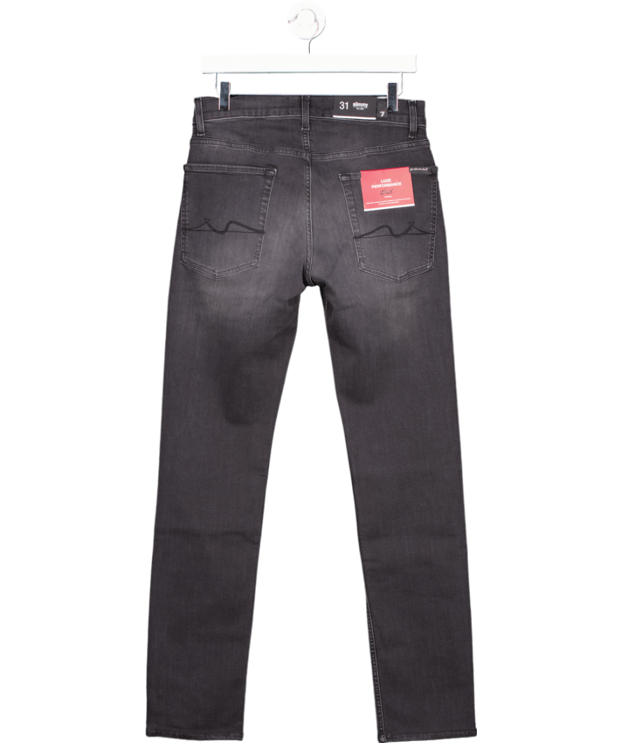7 For All Mankind Slimmy The Slim Black Jeans W31 - Reliked