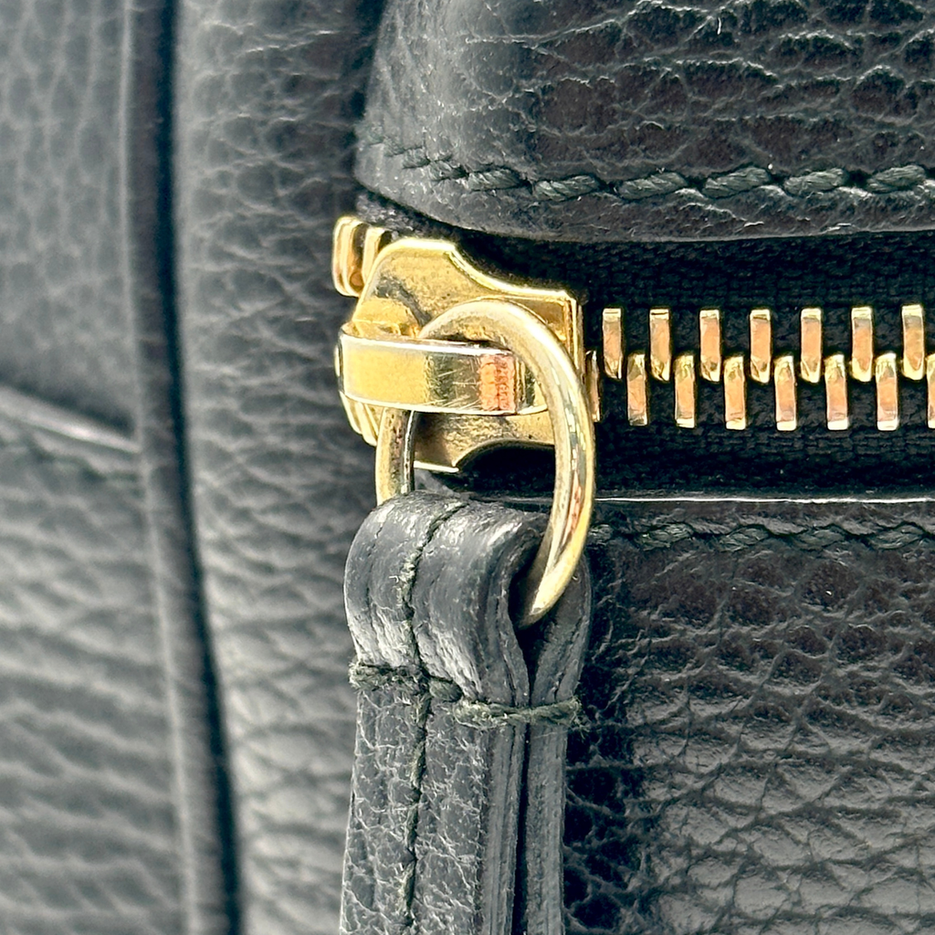 GUCCI Black Soho Chain Leather Backpack One Size
