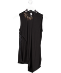 Karen Millen Black Sleveless Top With Lace And Beading Details UK S/M